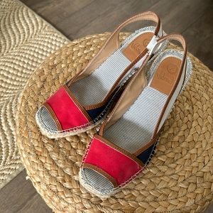 Vidoretta Canvas Open Tow Slingback Espadrilles Women's Size 7